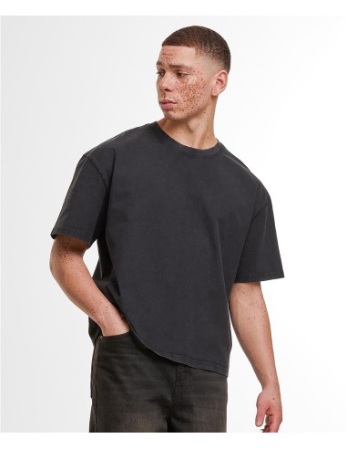 BUI-BY435-Vintage Cropped Heavy Oversize Tee